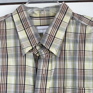 Cutter & Buck Plaid Dress Shirt Men’s XL